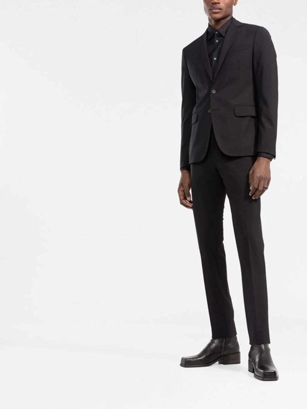 DSQUARED2 Classic-collar Poplin Shirt In Black Product Image