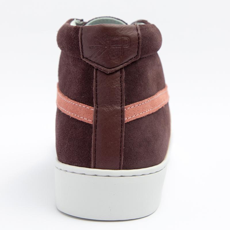 Women's Burgundy High Top Sneaker Female Product Image