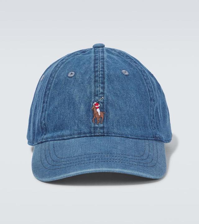 POLO RALPH LAUREN Denim Baseball Cap In Blue Product Image