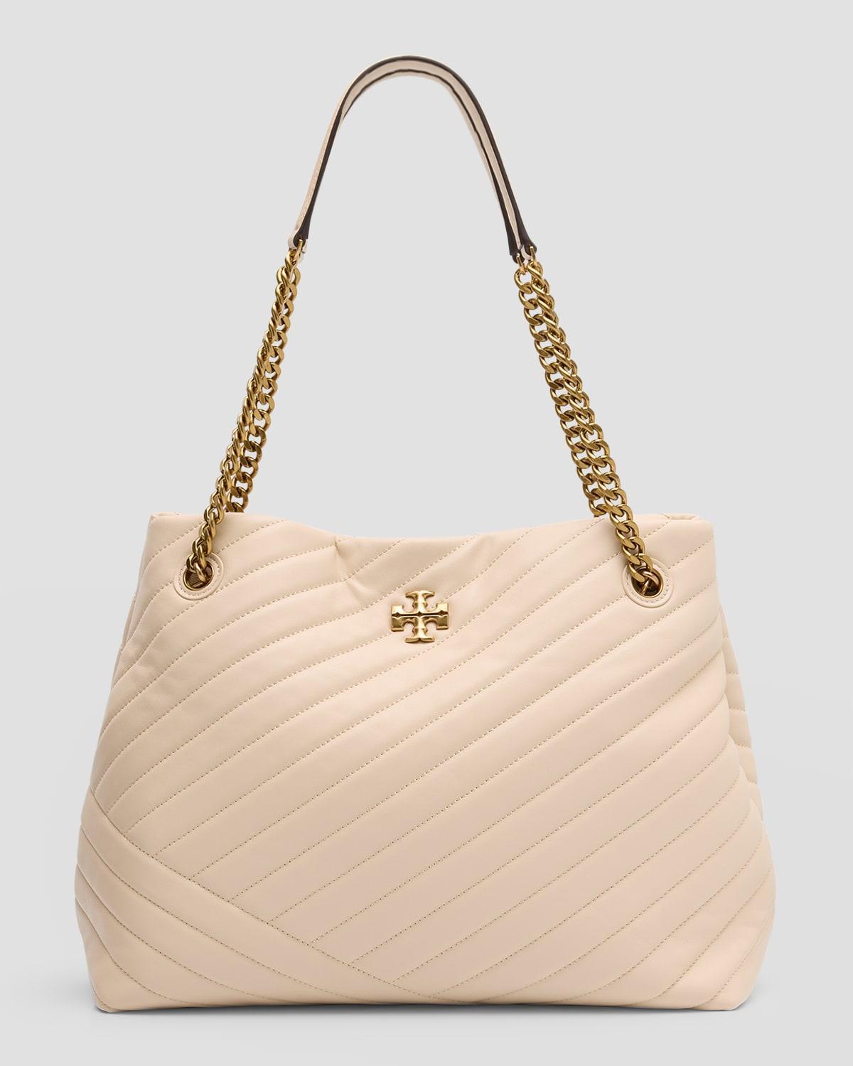 Womens Kira Leather Chevron Tote Bag Product Image