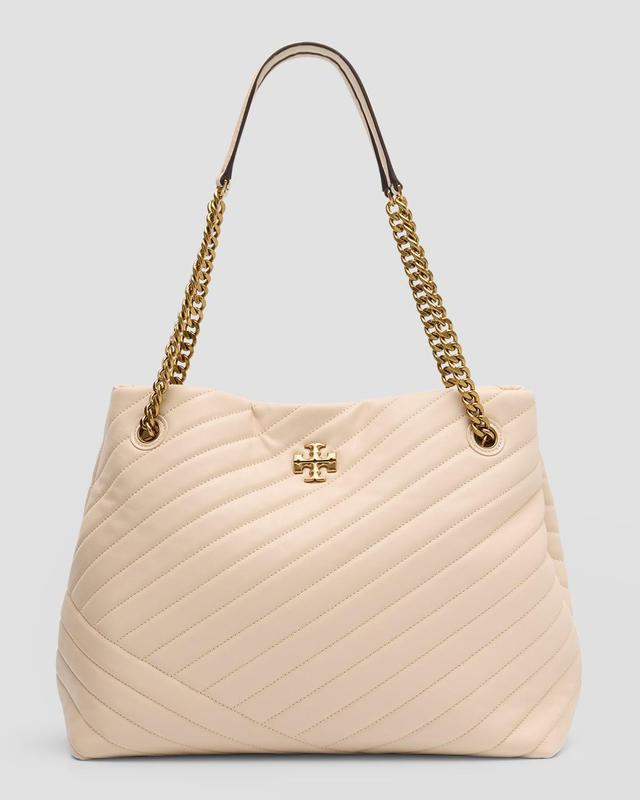 Womens Kira Leather Chevron Tote Bag Product Image