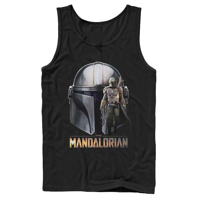 Mens Star Wars The Mandalorian Helmet Portrait Mashup Tank Product Image