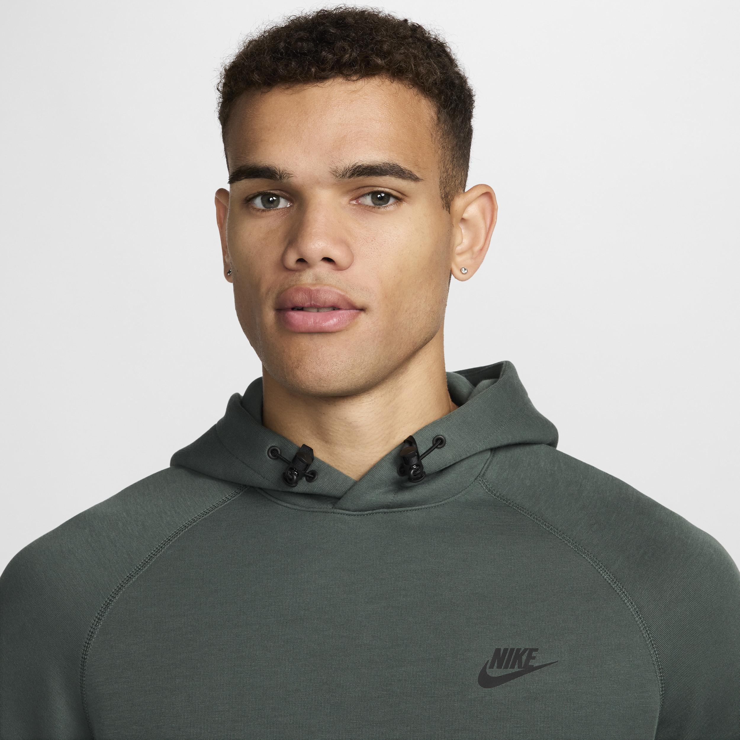 Nike Mens Tech Fleece Pullover Hoodie - Vintage Green/Black Product Image