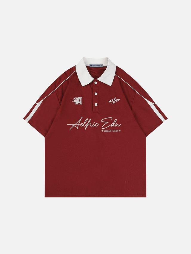 Aelfric Eden Vintage Patchwork Polo Tee Product Image