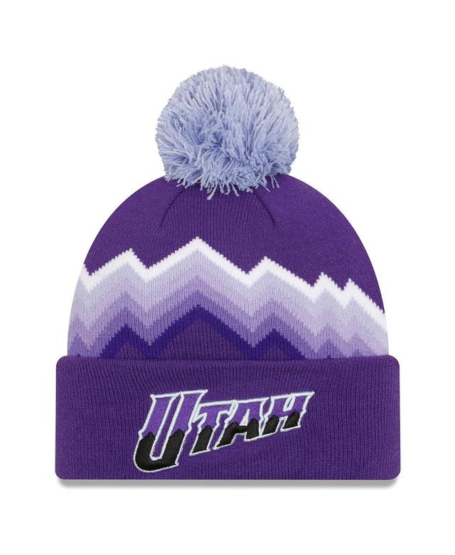 Mens New Era Purple Utah Jazz 2023/24 City Edition Cuffed Pom Knit Hat Product Image