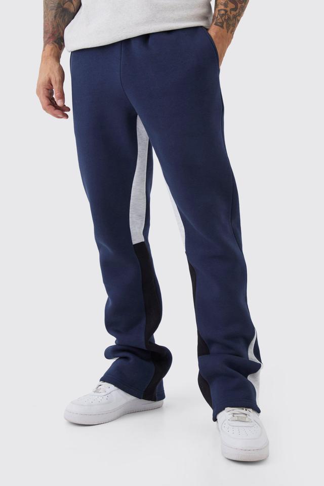 Slim Fit Flare Stacked Gusset Sweatpants | boohooMAN USA Product Image