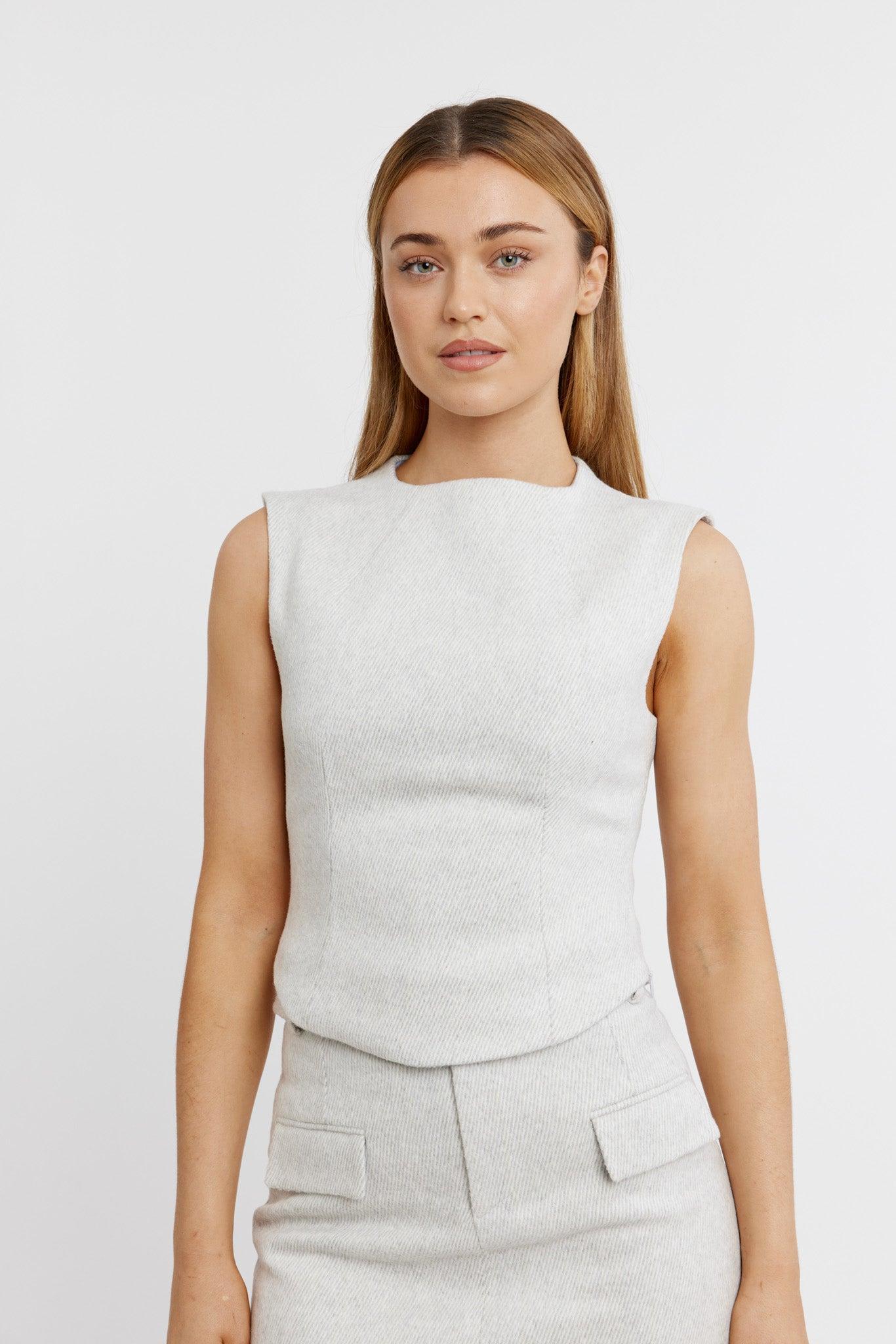 The Ultimate Muse Tweed Sleeveless Top Product Image