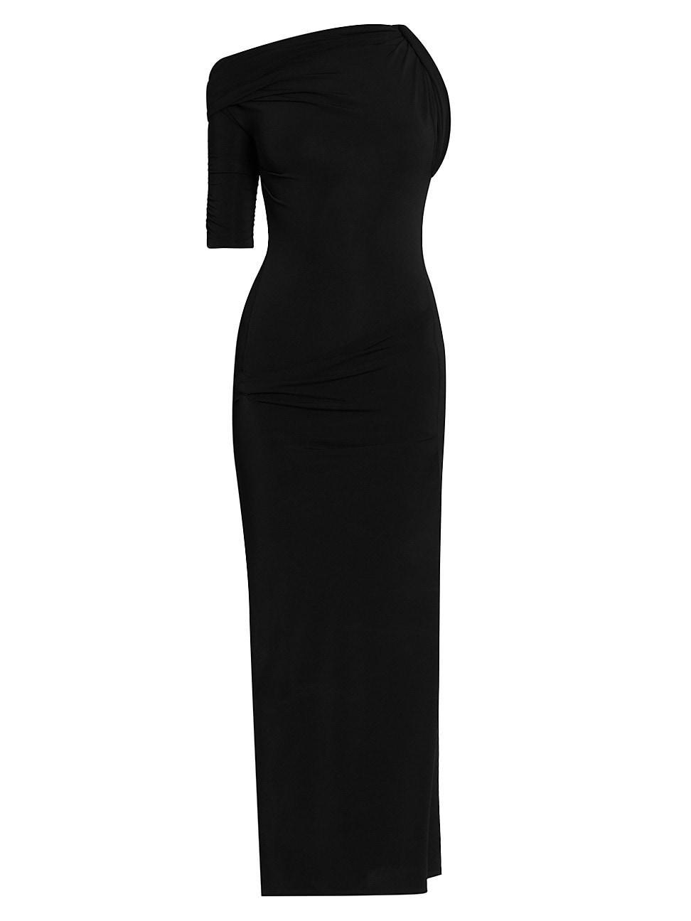 Womens Drapeado Jersey Midi-Dress Product Image