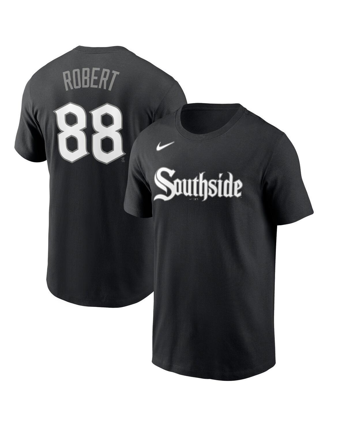 Mens Nike Luis Robert Black Chicago White Sox City Connect Name and Number T-shirt Product Image