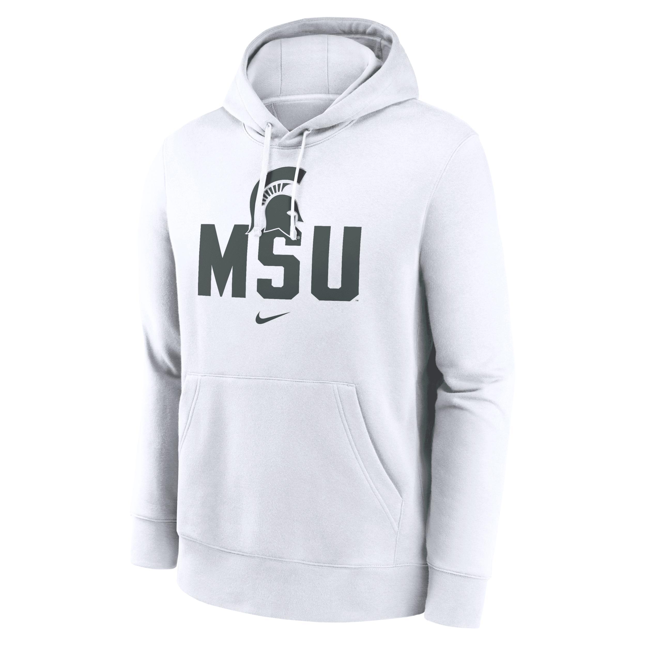 Mens Nike Michigan State Spartans Primetime Club Fleece Pullover Hoodie Product Image