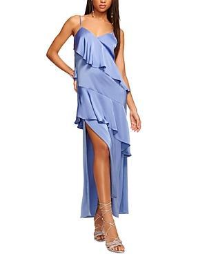 Ramy Brook Elsie Ruffle Satin Slipdress Product Image