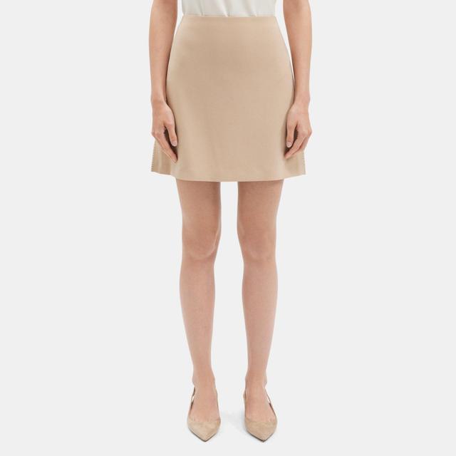 Crepe Mini Skirt | Theory Outlet Product Image