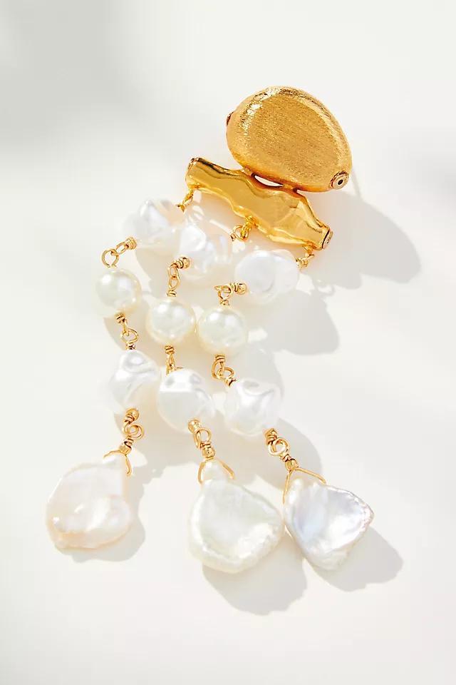 Statement Pearl Drop Earrings Product Image