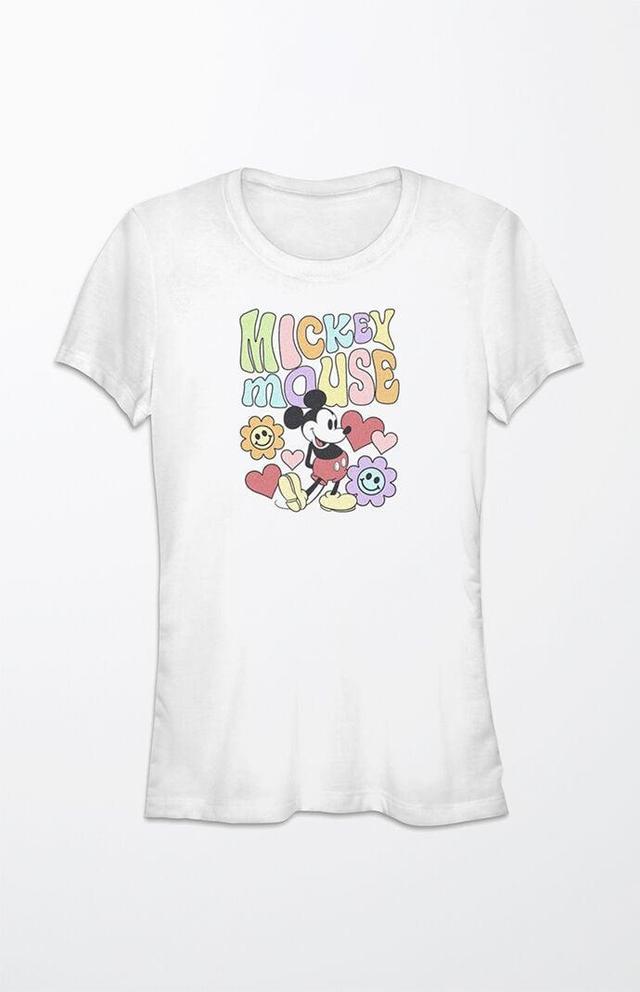 Disneys Mickey Mouse Juniors Groovy Fitted Graphic Tee, Girls Product Image