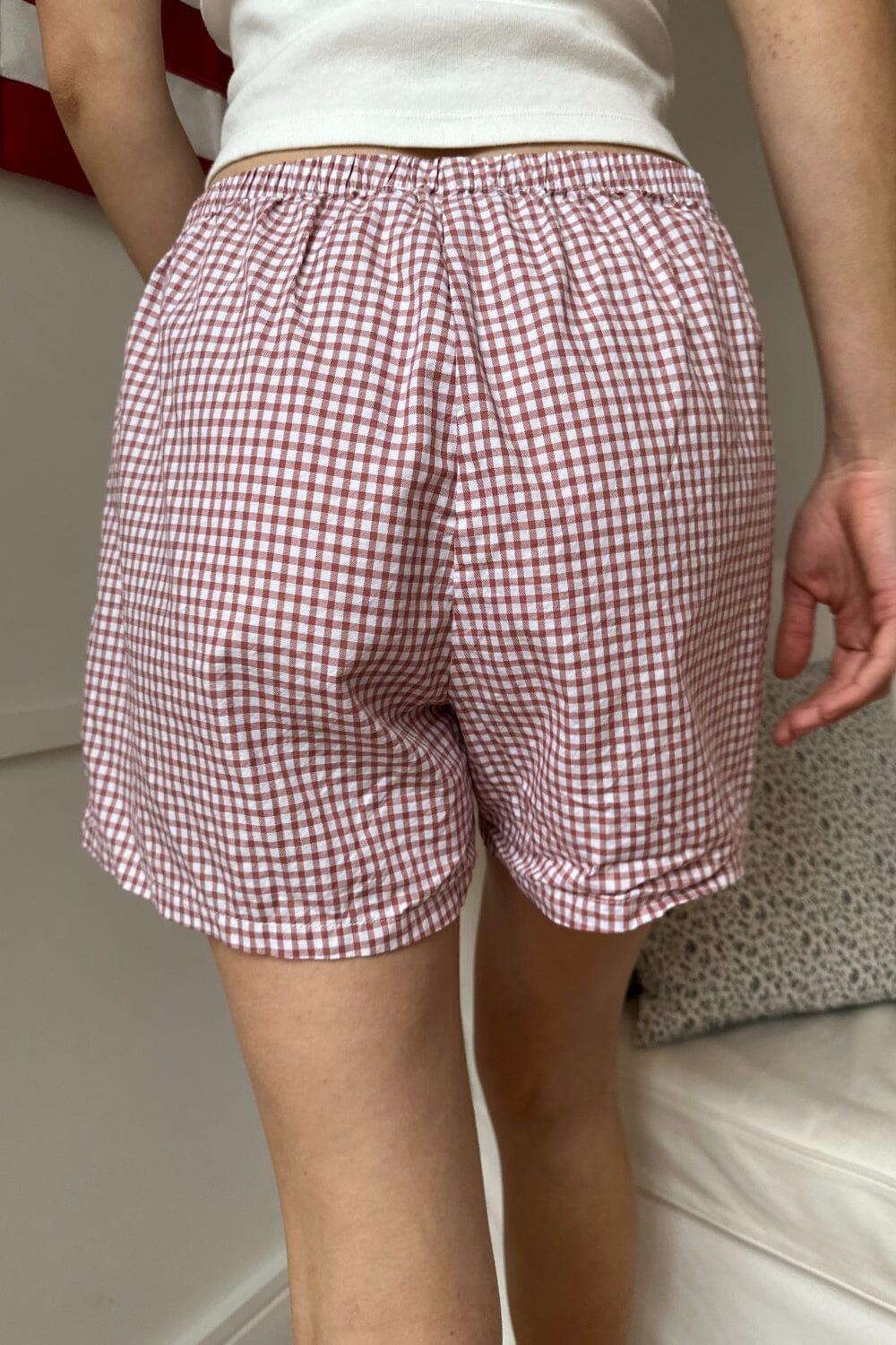 Keira Long Gingham Boxer Shorts Product Image