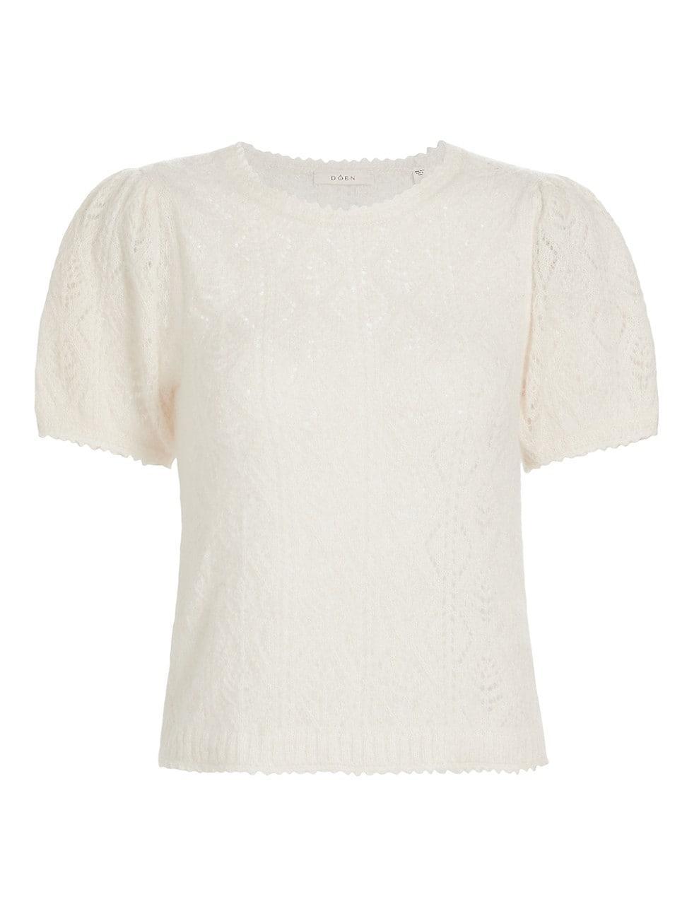 Womens Carena Alpaca-Blend Short-Sleeve Sweater product image