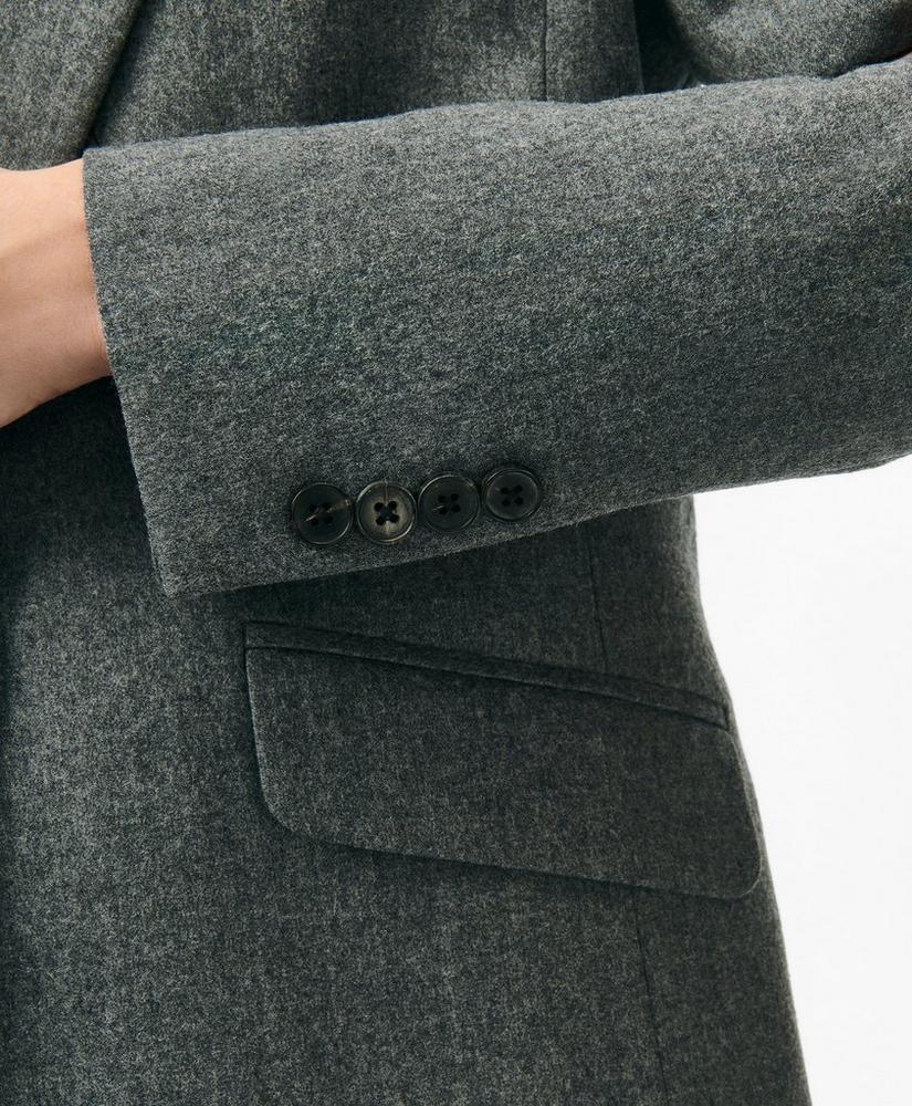 Peak Lapel Jacket in Flannel Wool Product Image