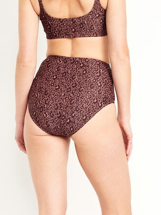 High-Waisted French-Cut Bikini Swim Bottoms Product Image