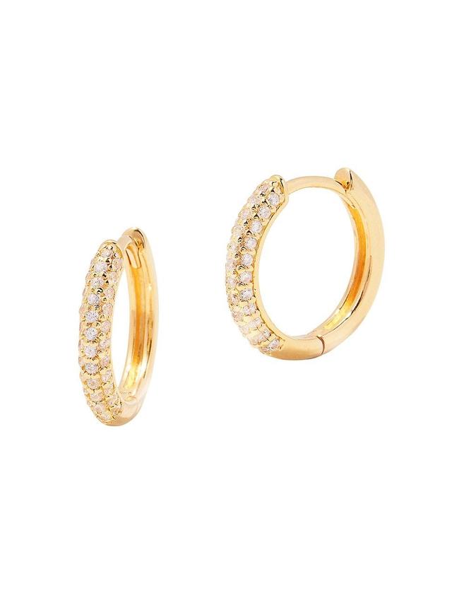 Brook and York Cecile Pav Cubic Zirconia Hoop Earrings Product Image