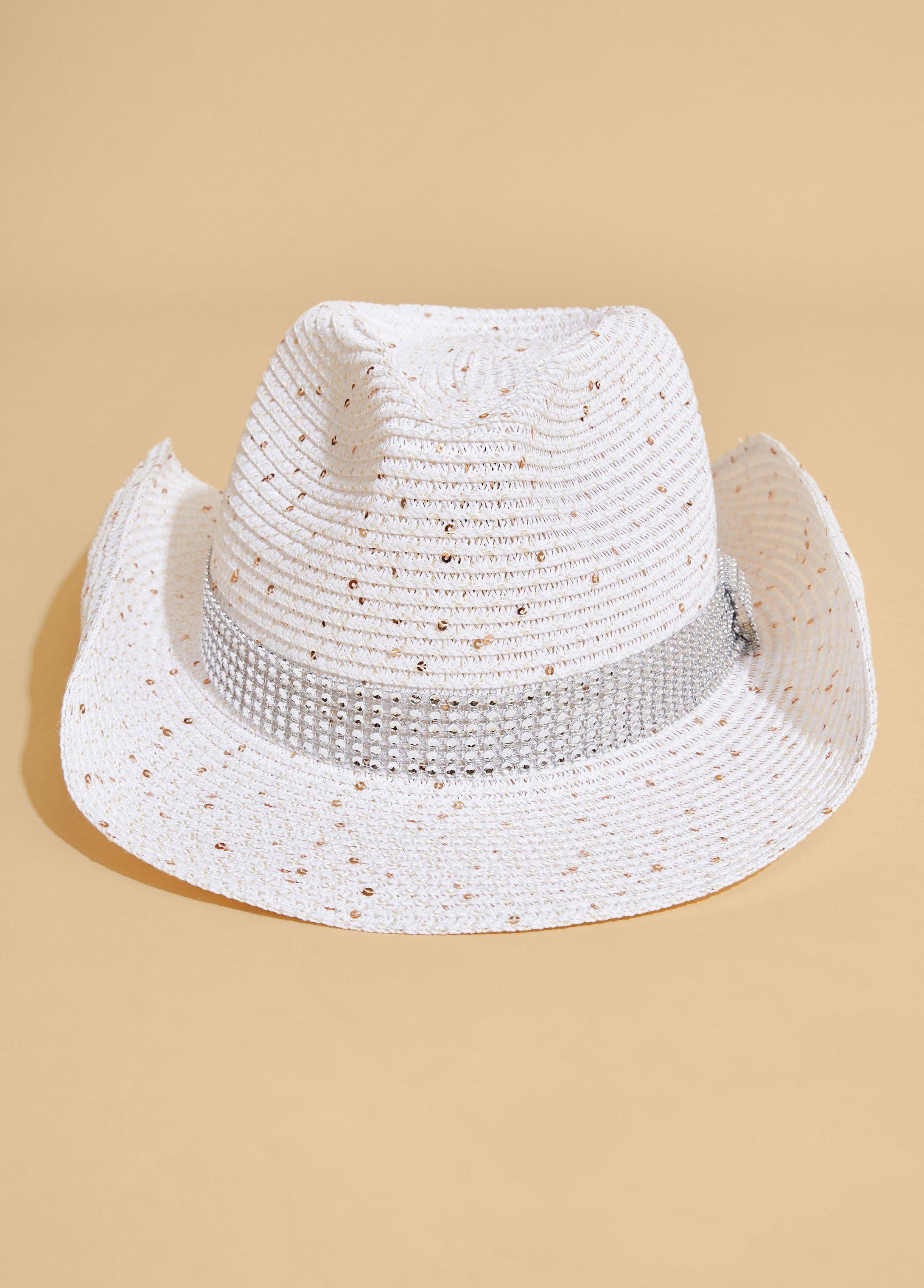 Embellished Straw Cowboy Hat Product Image