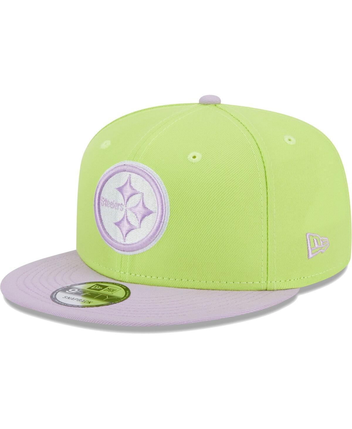 Mens New Era Neon Green/Lavender Los Angeles Dodgers Spring Color Two-Tone 59FIFTY Fitted Hat Product Image