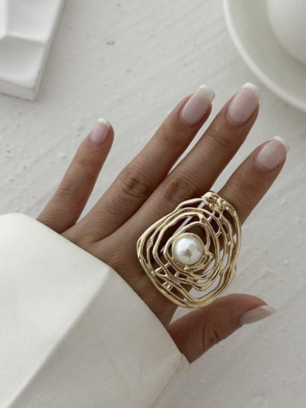 Geometric Hollow Rings Accessories Product Image