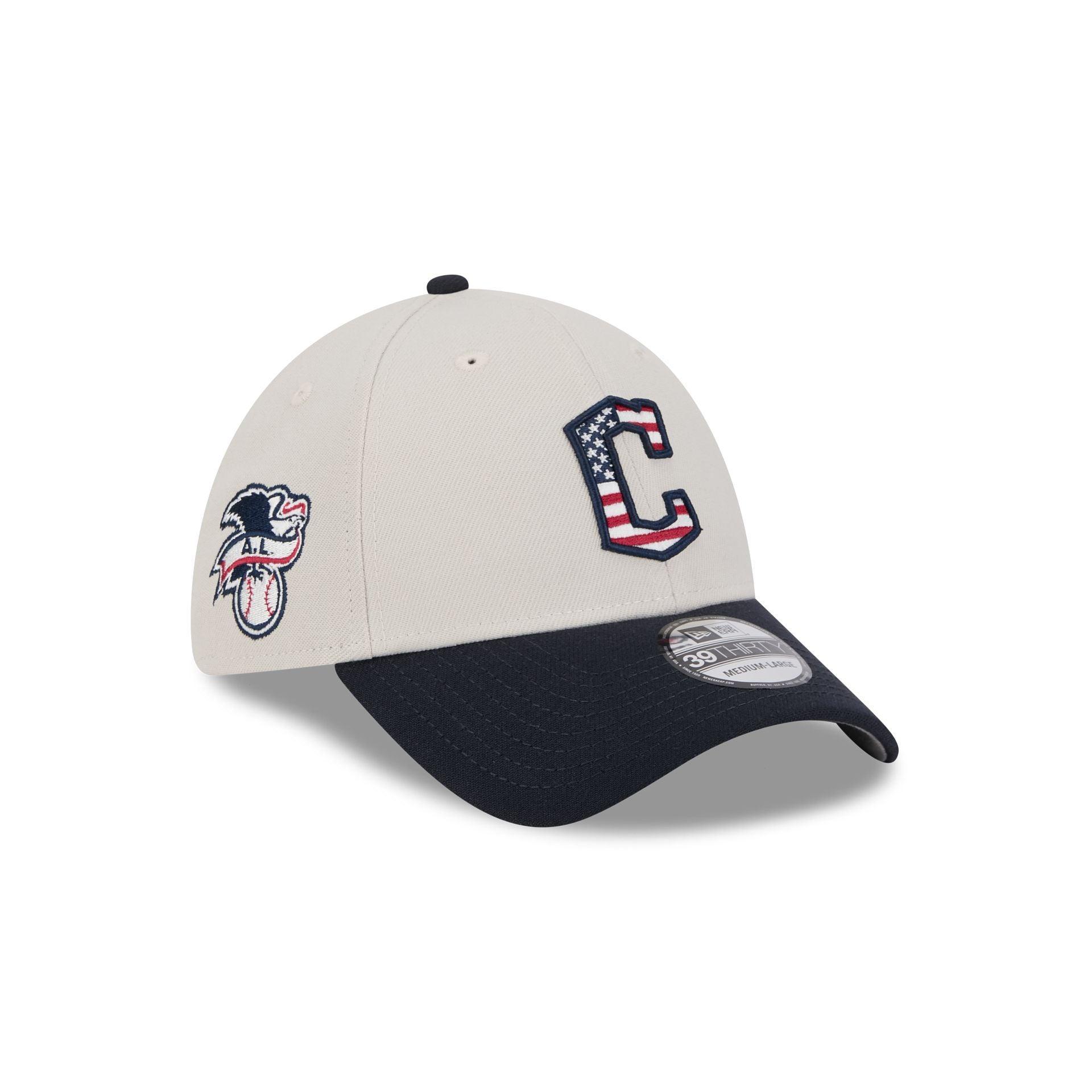 Cleveland Guardians Independence Day 2024 39THIRTY Stretch Fit Hat Male Product Image