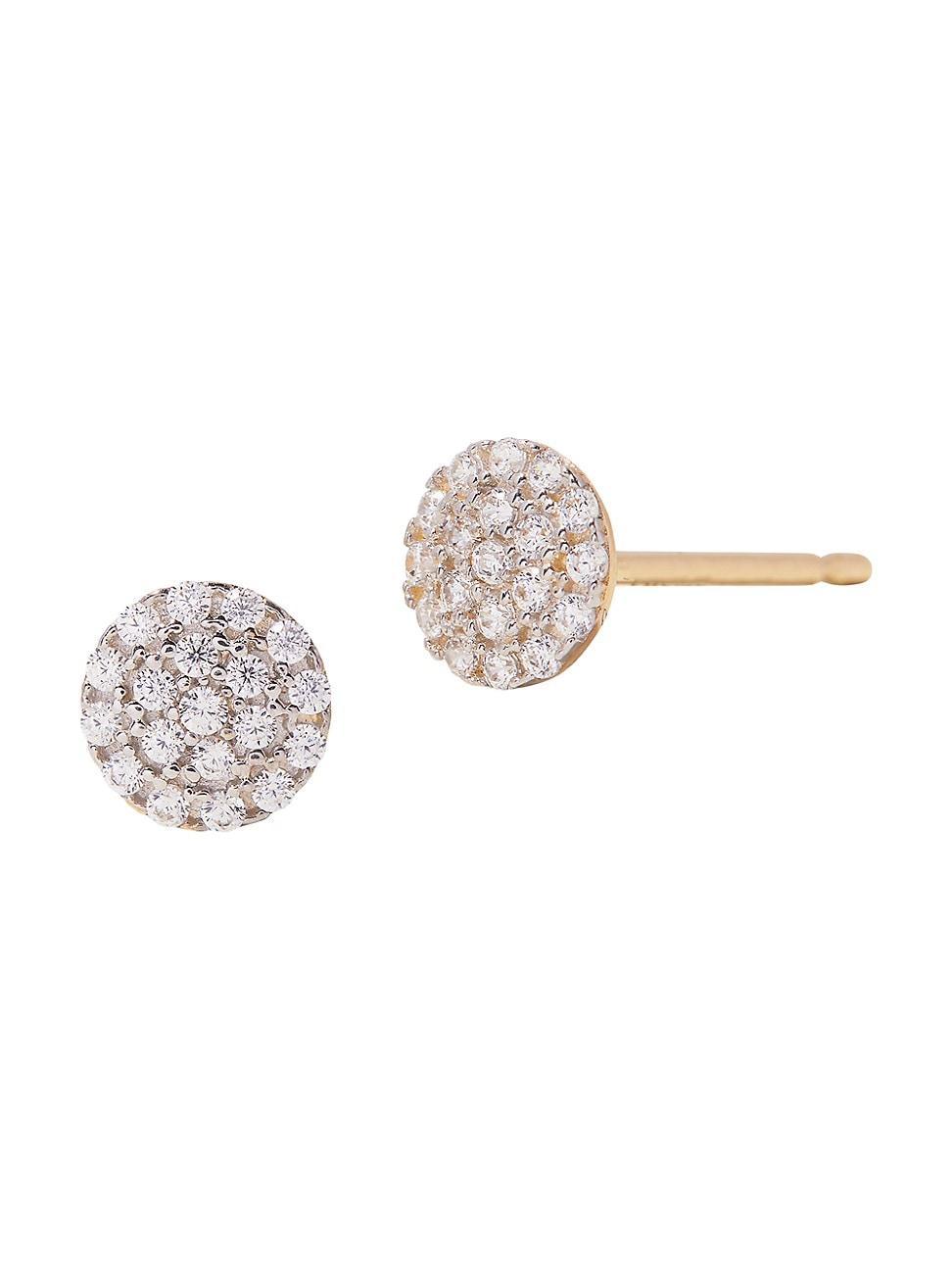 Womens Marlow 14K Yellow Gold & 0.15 TCW Lab-Grown Diamond Stud Earrings Product Image