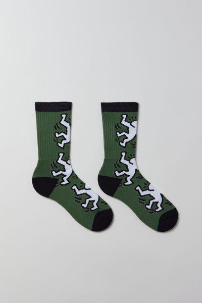 Keith Haring Dancing Figure Crew Sock Mens at Urban Outfitters Product Image