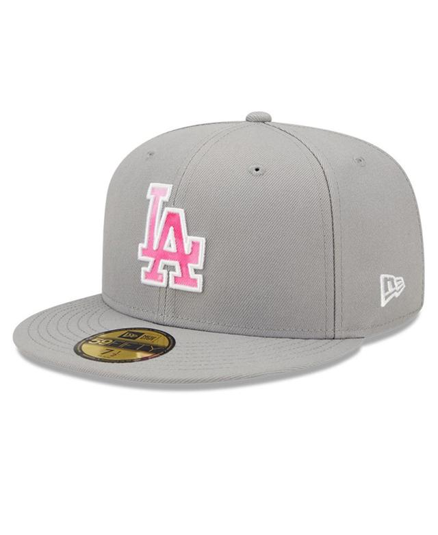 Mens New Era Gray Los Angeles Dodgers 2022 Mothers Day On-Field 59Fifty Fitted Hat Product Image