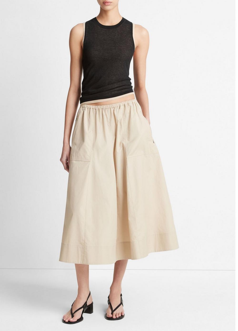 Cotton Zip-Pocket Utility Skirt Product Image