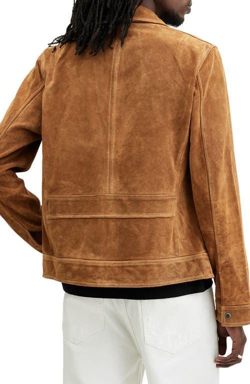 ALLSAINTS Marques Suede Jacket In Tobacco Brown Product Image