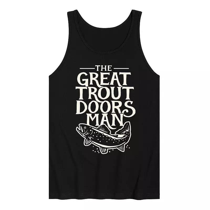 Mens Great Trout Doors Tank Black Product Image