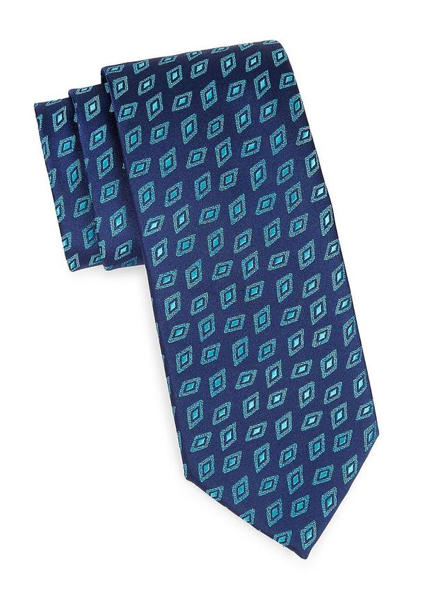 Mens Diamond Bean Silk Jacquard Tie Product Image