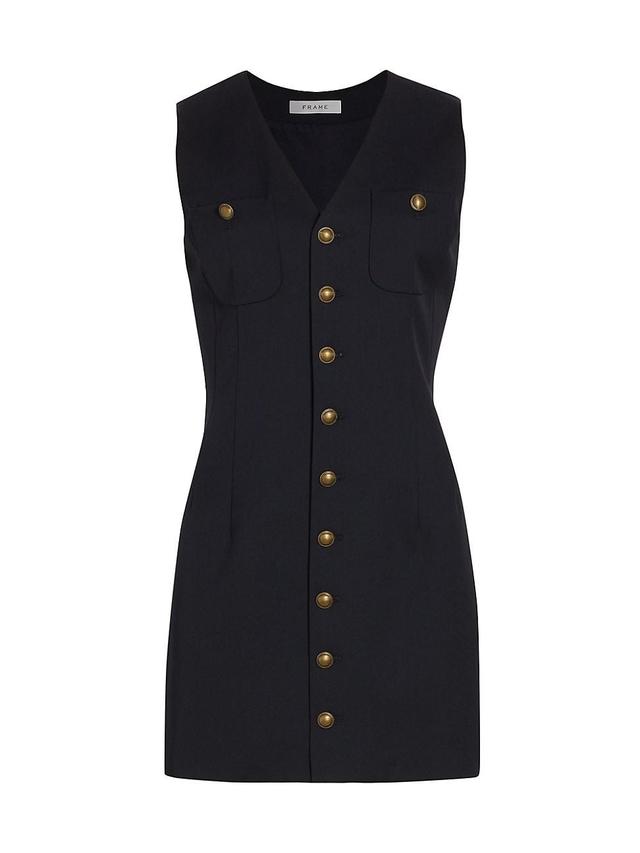 Tailored Button-Front Mini Dress Product Image