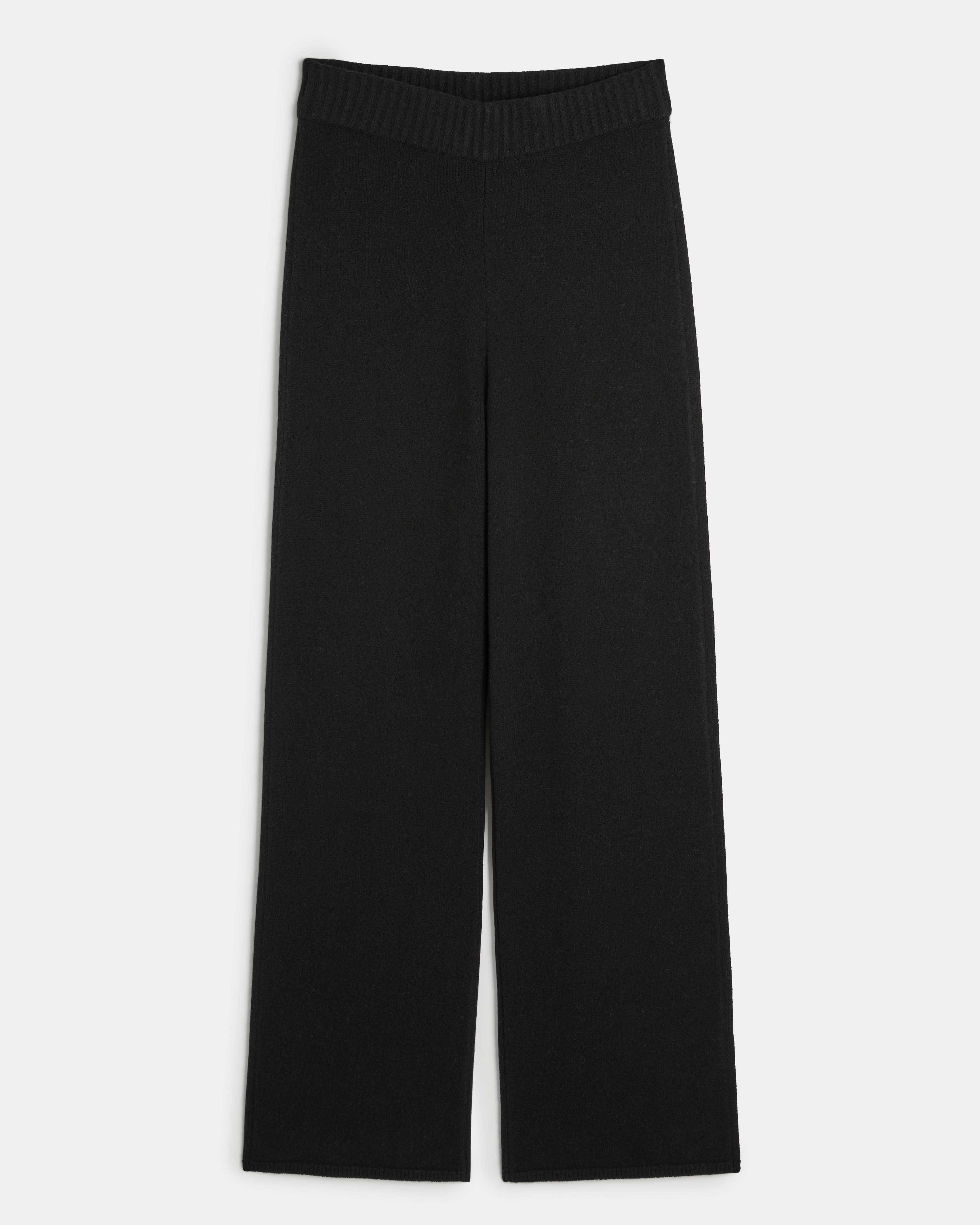 Gilly Hicks Sweater-Knit Straight Pants Product Image