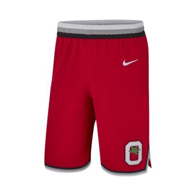 Mens Nike Scarlet Ohio State Buckeyes Retro Replica Basketball Shorts Product Image