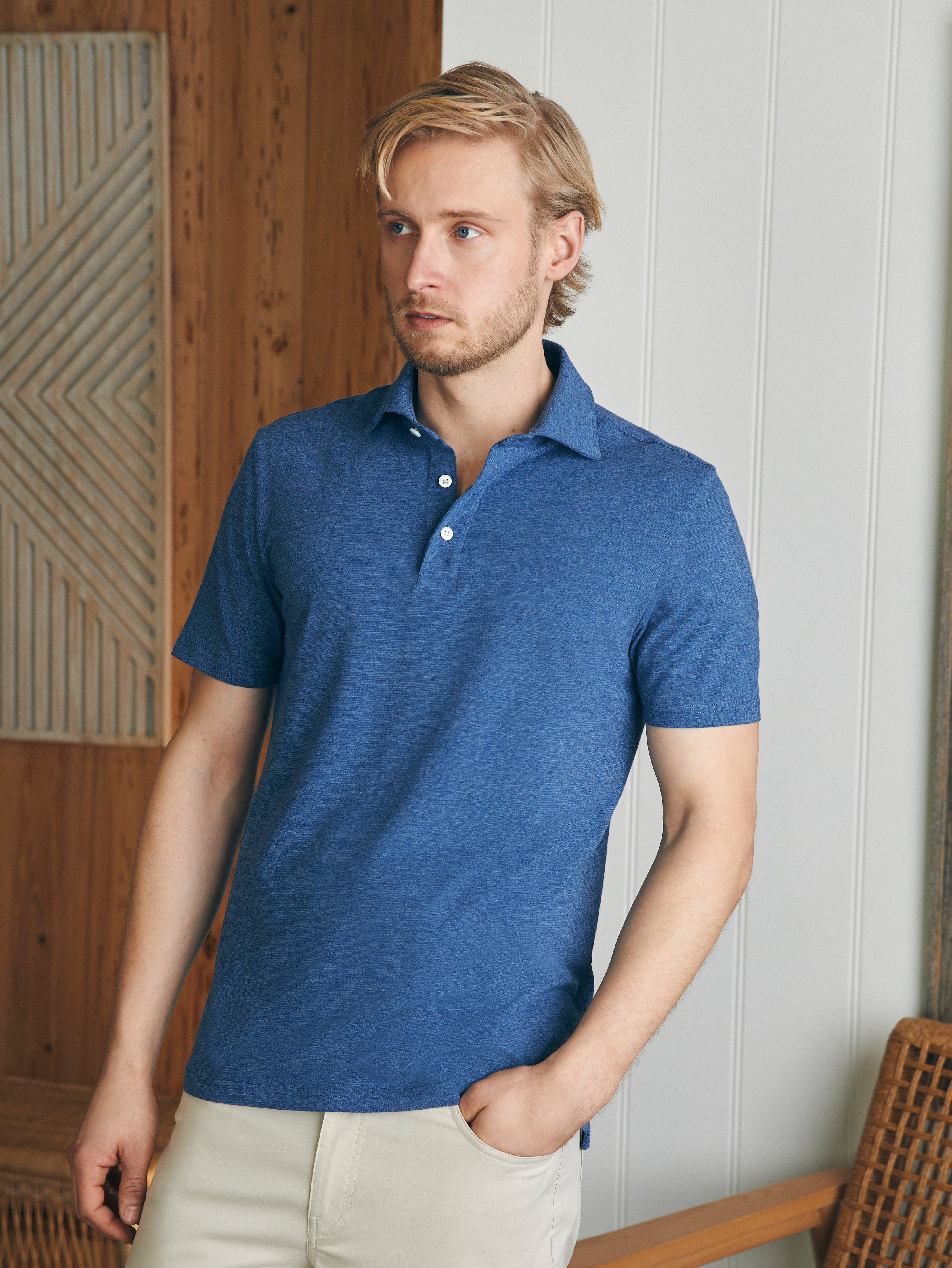 Movement™ Short-Sleeve Polo Shirt - Sea Navy Heather Male Product Image