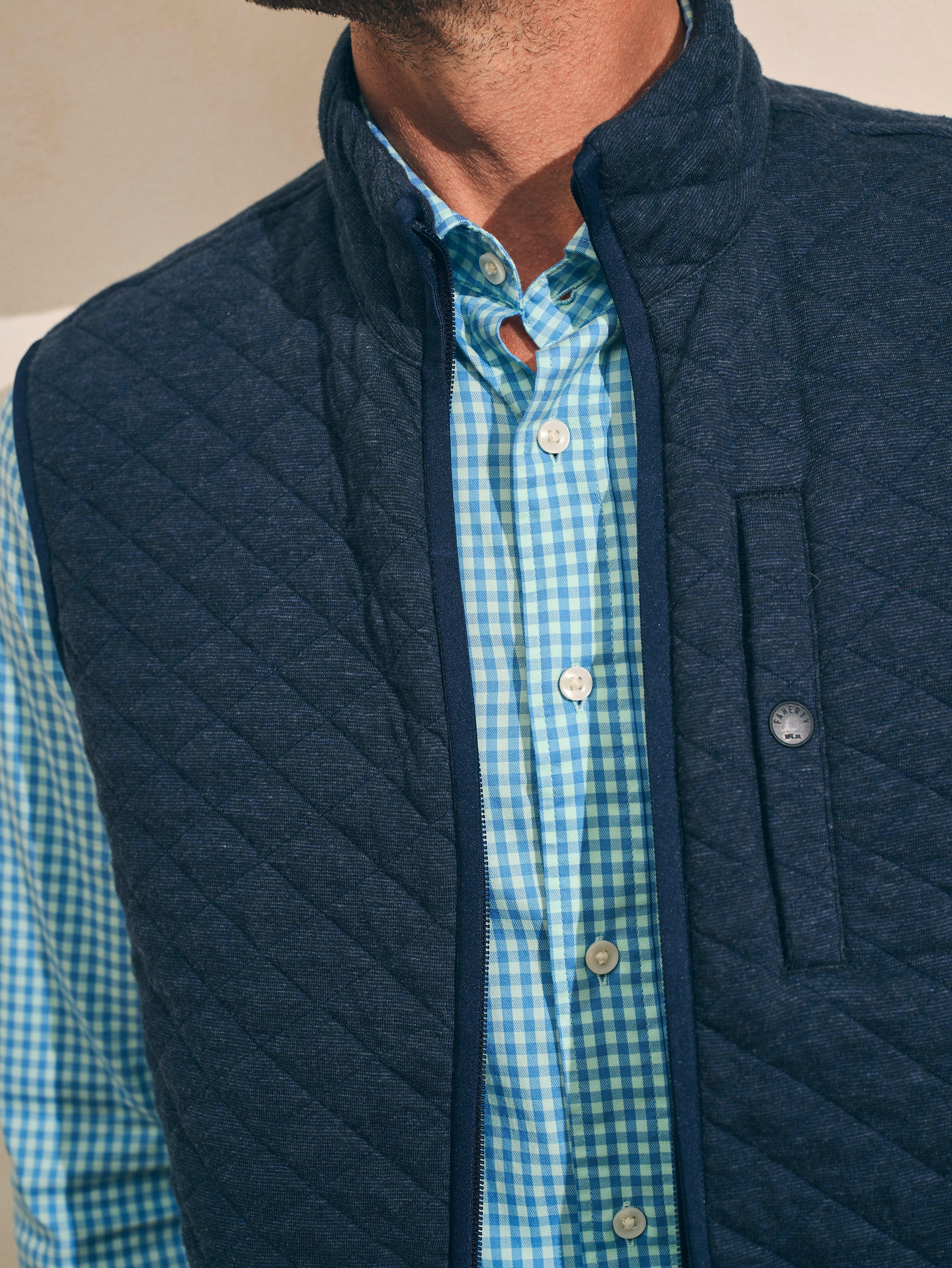 Epic Quilted Fleece Vest - Navy Melange Male Product Image