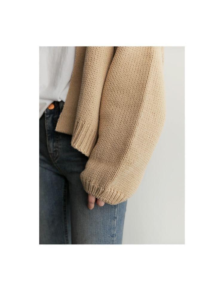 Plain Open Front Cardigan Product Image