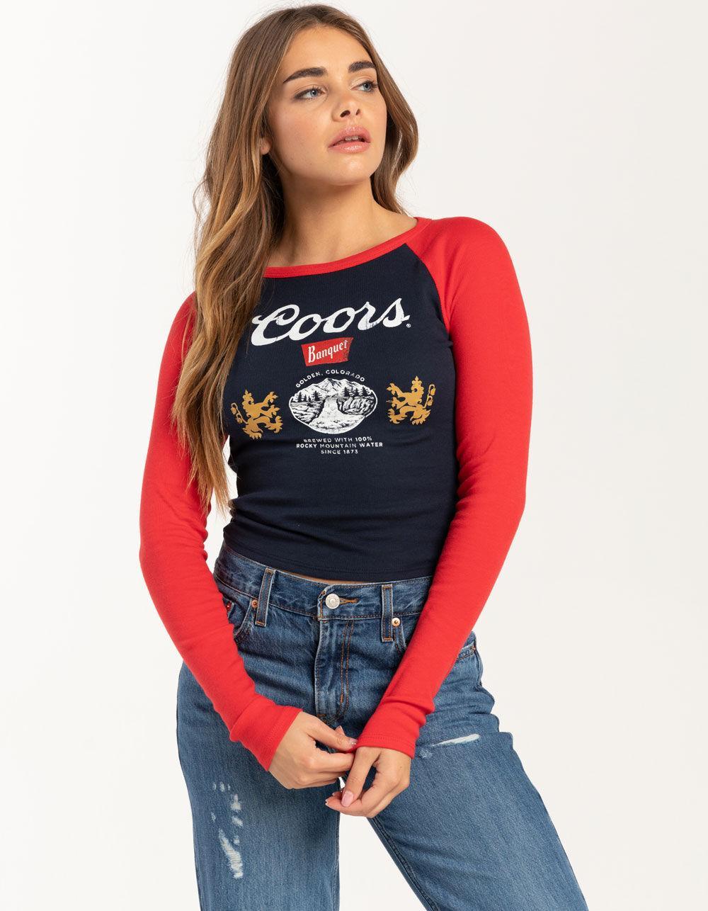 COORS Womens Long Sleeve Raglan Baby Tee Product Image