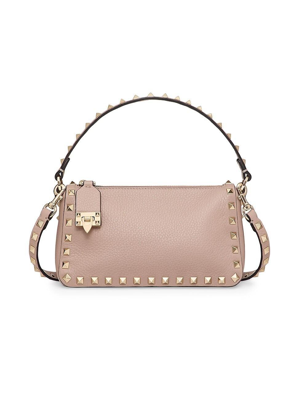 Womens Small Rockstud Grainy Calfskin Crossbody Bag Product Image