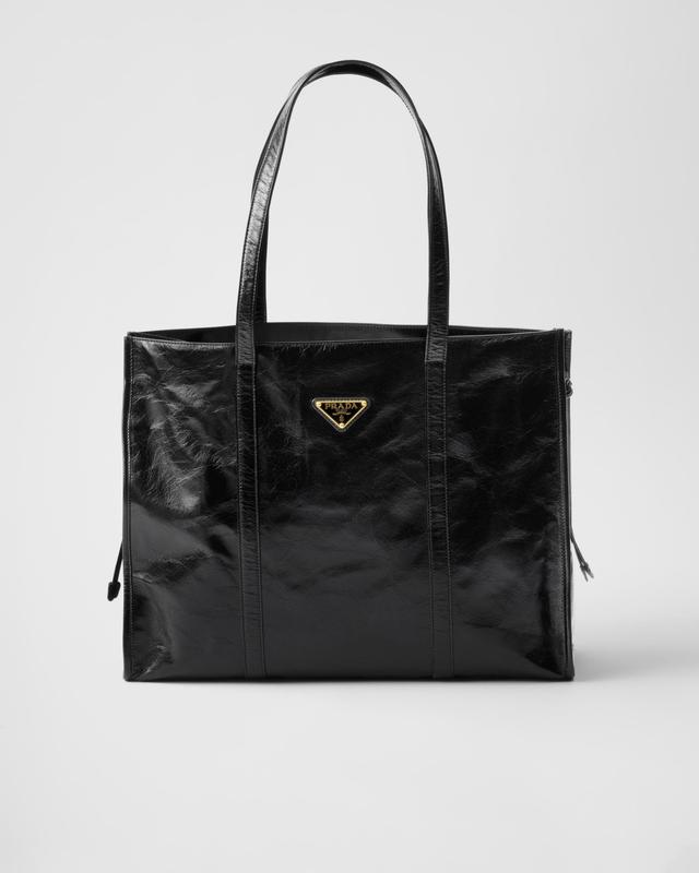 Large leather tote bag Product Image