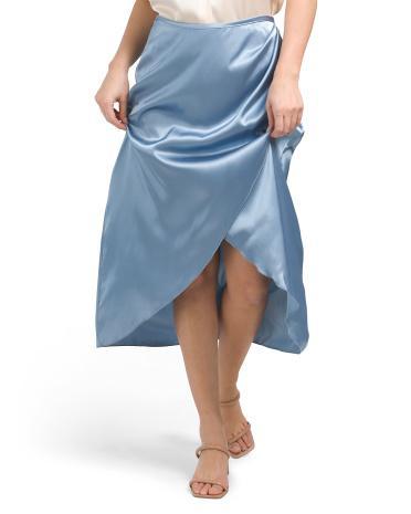 Satin Midi Skirt For Women Product Image