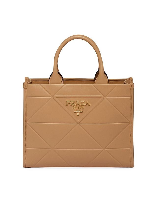 Womens Small Leather Symbole Bag with Topstitching Product Image