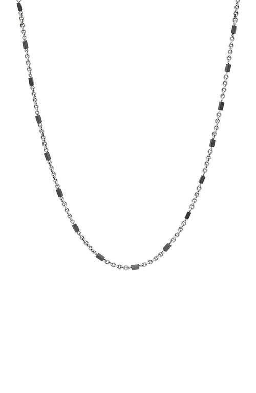 John Varvatos Mens Artisan Hematite Station Necklace Product Image