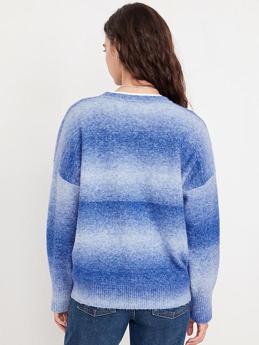 Cozy Crew-Neck Ombré Sweater Product Image