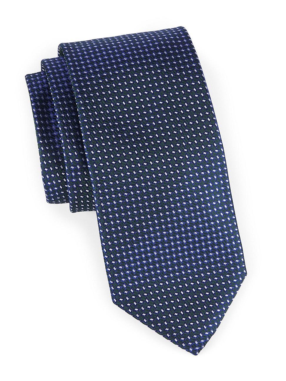 Mens Geometric Silk Tie Product Image