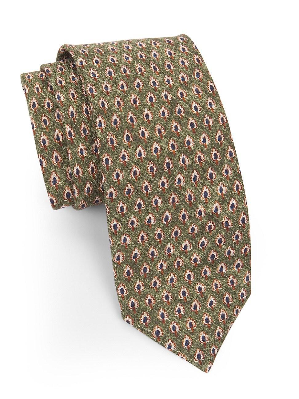 Mens COLLECTION Mini Tree Print Tie Product Image