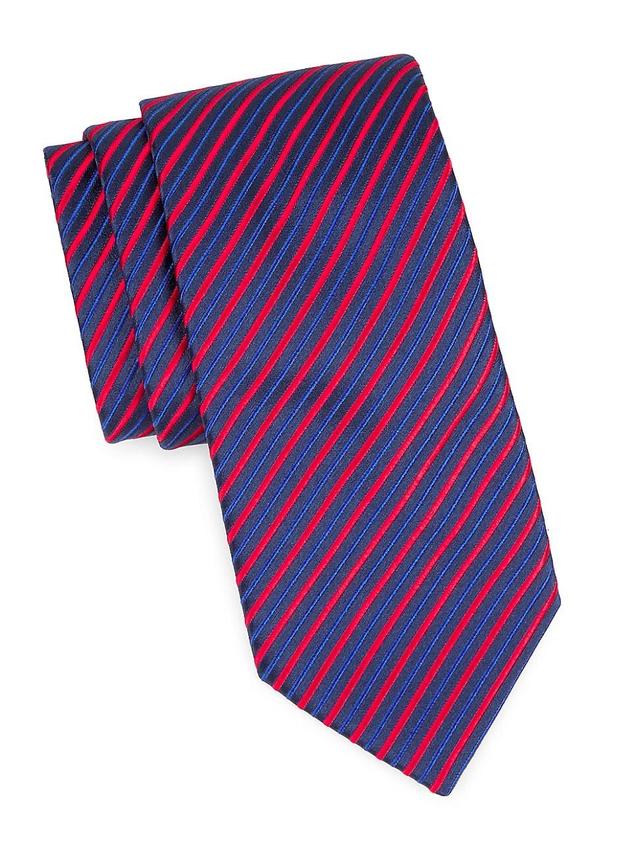 Mens Striped Silk Tie Product Image